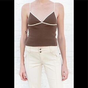 BRANDY MELVILLE BROWN DISCONTINUED BROWN AURORA TANK